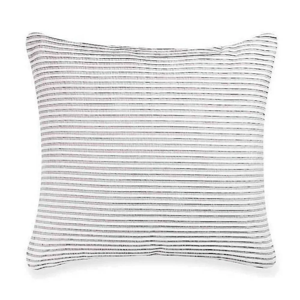 KAS Room Finley Euro Pillow Sham European 26x26 Dorm Room Summer Ticking Stripe